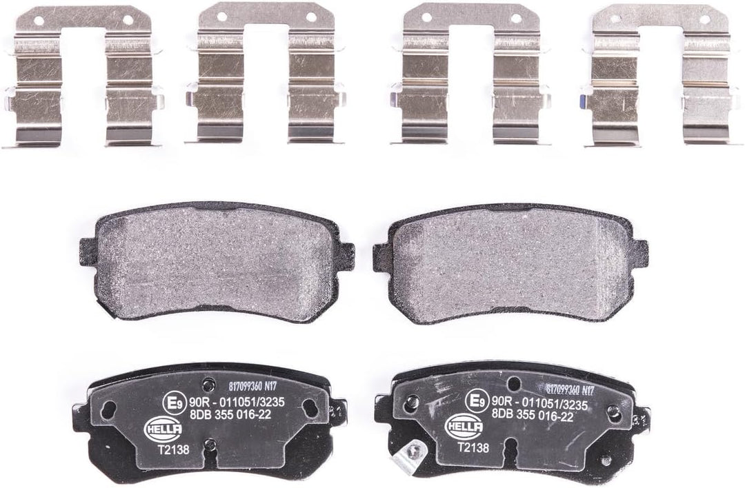 HELLA PAGID 8DB 355 016-221 Bremsbelagsatz - T2138 - Dicke/Stärke: 15.9mm - Bremssystem: Mando - mit