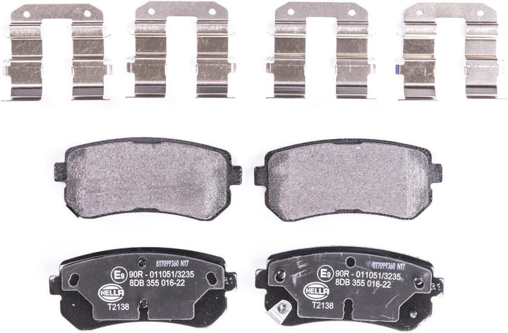 HELLA PAGID 8DB 355 016-221 Bremsbelagsatz - T2138 - Dicke/Stärke: 15.9mm - Bremssystem: Mando - mit