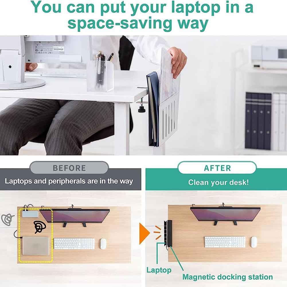 berjalan Schreibtisch-Seitenaufbewahrung, Hängende Schreibtischaufbewahrung, Laptop-Ständer Aus Stah