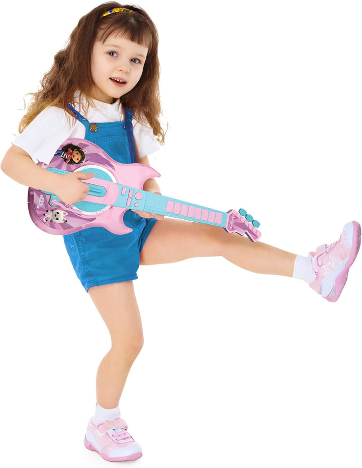 Lexibook, Gabby's Dollhouse, E-Gitarre mit Mikrofon und Brille für stilvolles Singen, 2 Spielmodi, D