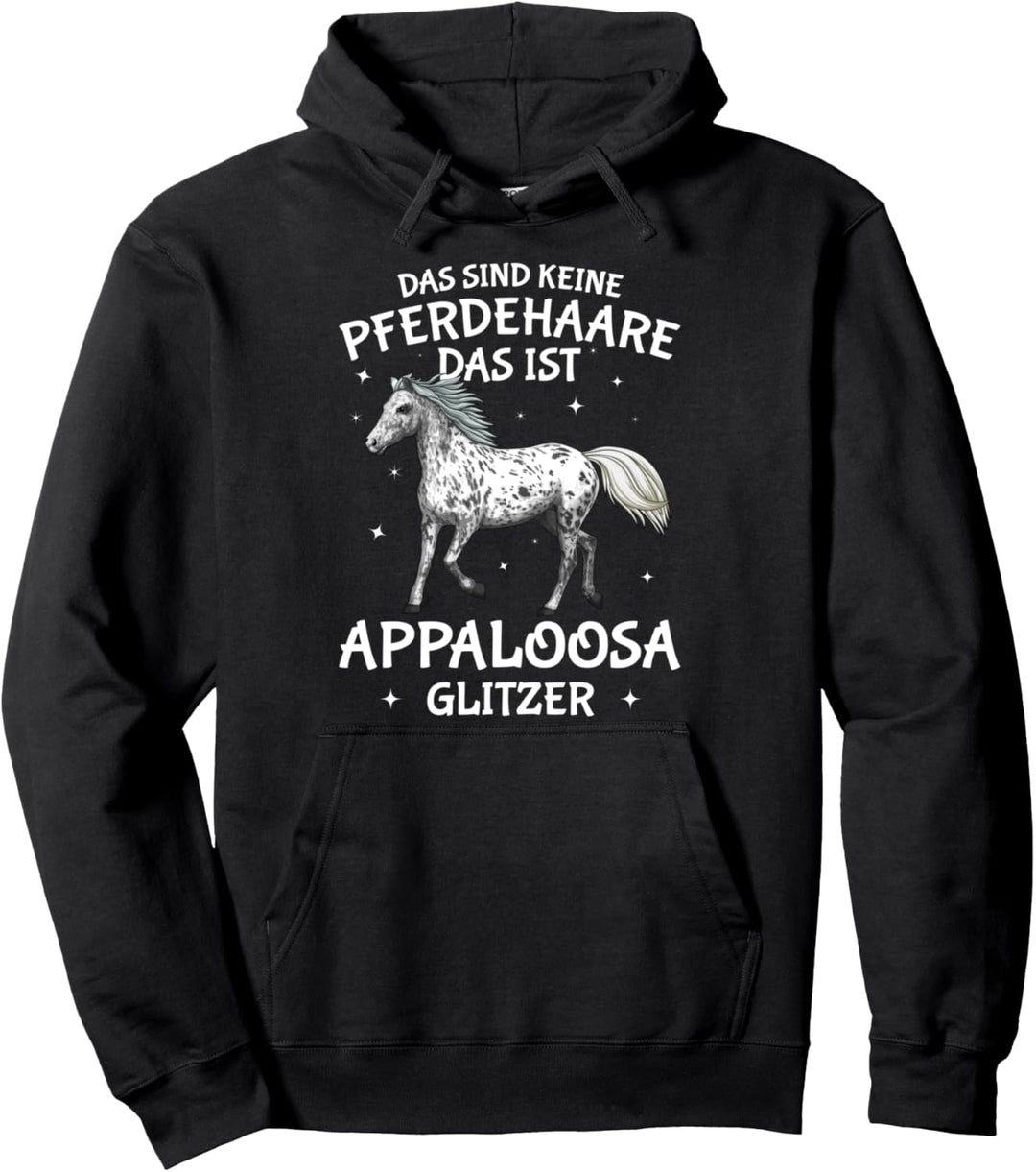 Appaloosa Pferd Glitzer Reiterin Damen Pferde Mädchen Pullover Hoodie
