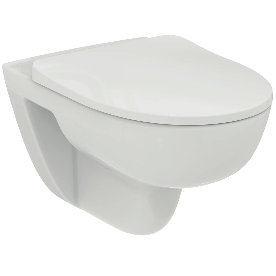Ideal Standard i.life A Wandhängendes WC-Becken-Set, Hänge-WC mit CL1 Vollspülung 3.9-6 l/min, horiz