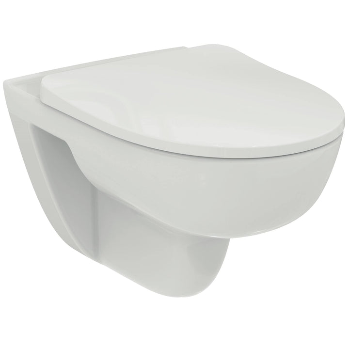 Ideal Standard i.life A Wandhängendes WC-Becken-Set, Hänge-WC mit CL1 Vollspülung 3.9-6 l/min, horiz
