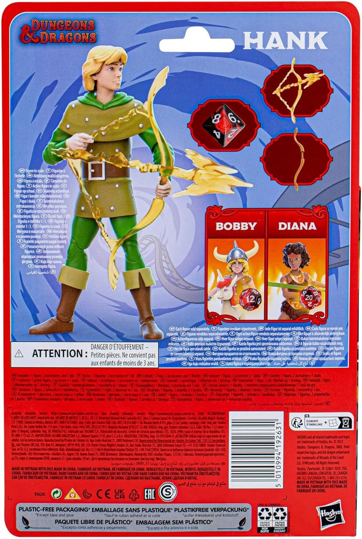 Hasbro Dungeons & Dragons Cartoon Classics, Set mit 2 Figuren, D&D, 15 cm, Bobby & Uni HANK, HANK