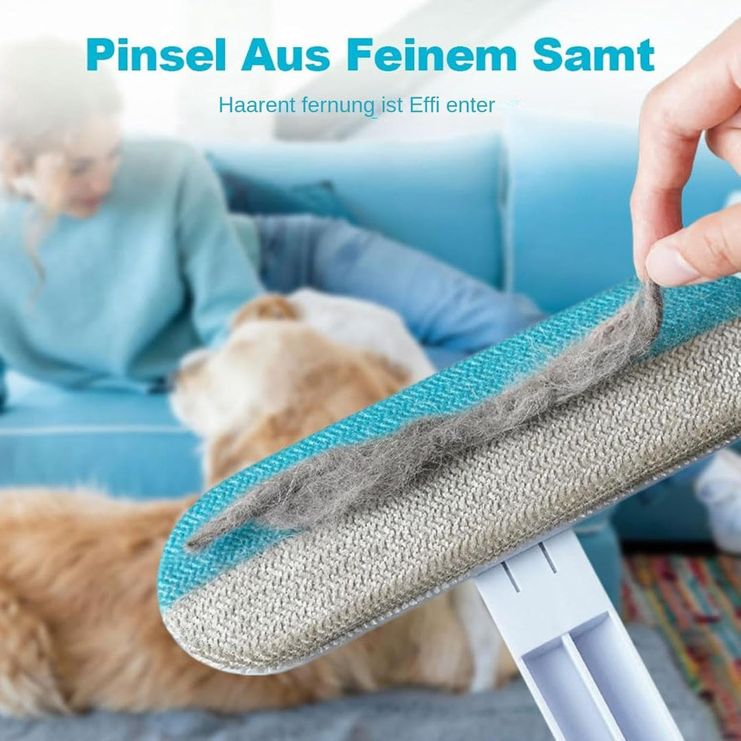 2 Stück Tierhaarentferner Multifunktion Langen Griff, 3 In 1 Pet Hair Remover, Tierhaarentferner Hun