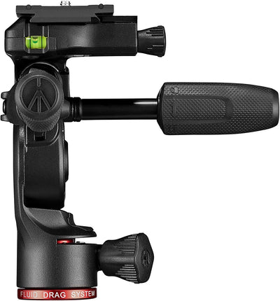 Manfrotto Befree 3-Way Live Stativkopf, Aluminium Fluid-Kopf für Foto- und Video-Kameras bis zu 6 kg