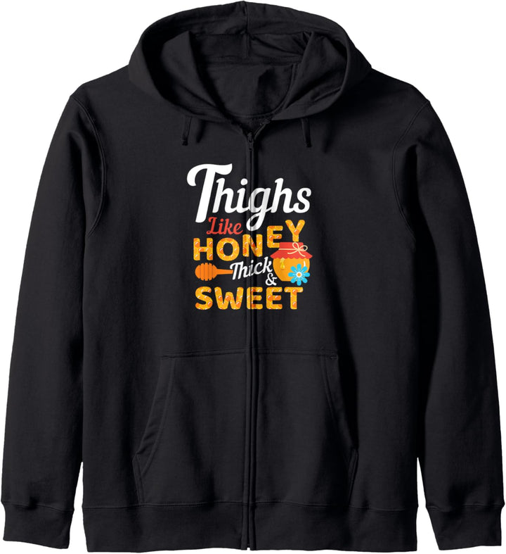Oberschenkel sind wie Honig: Dick & Süss Fun Kapuzenjacke