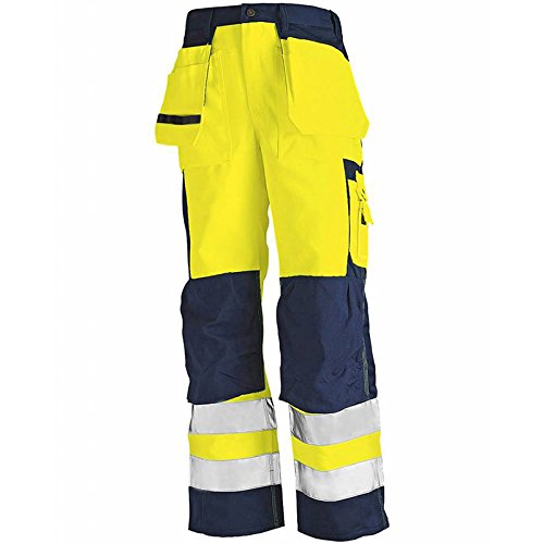 Blaklader 15331860 Hose mit hoher Sichtbarkeit, Gelb/Marine, grootte C44 Yellow / Navy Blue C44, Yel
