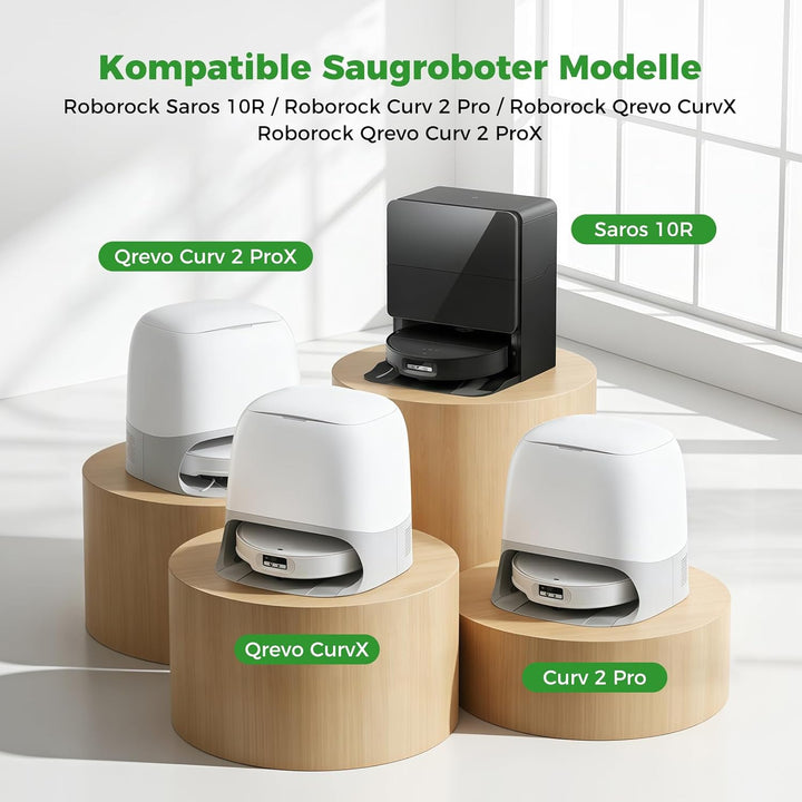 26 Stück Zubehör für Roborock Saros 10R / Qrevo CurvX/Qrevo Curv 2 Prox/Curv 2 Pro/Saros 20 Saugrobo