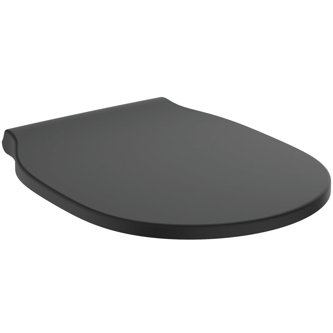 Ideal Standard Connect Air WC-Sitz mit Softclose, Wrapover – Schwarz Matt | Abnehmbarer WC-Sitz mit
