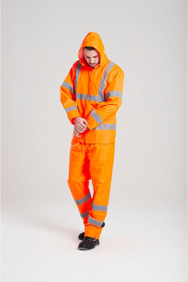 Portwest Regen Warnschutzhose, Grösse: M, Farbe: Orange, H441ORRM Orange M, Orange M