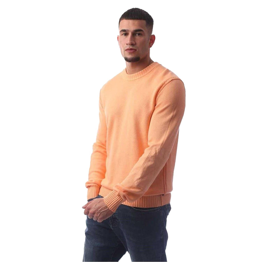 BOSS Herren Aropo Pullover aus Baumwolle und Leinen mit Ellbogen-Patches aus Stretch-Baumwolle L Lig