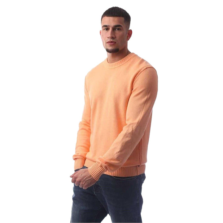 BOSS Herren Aropo Pullover aus Baumwolle und Leinen mit Ellbogen-Patches aus Stretch-Baumwolle L Lig