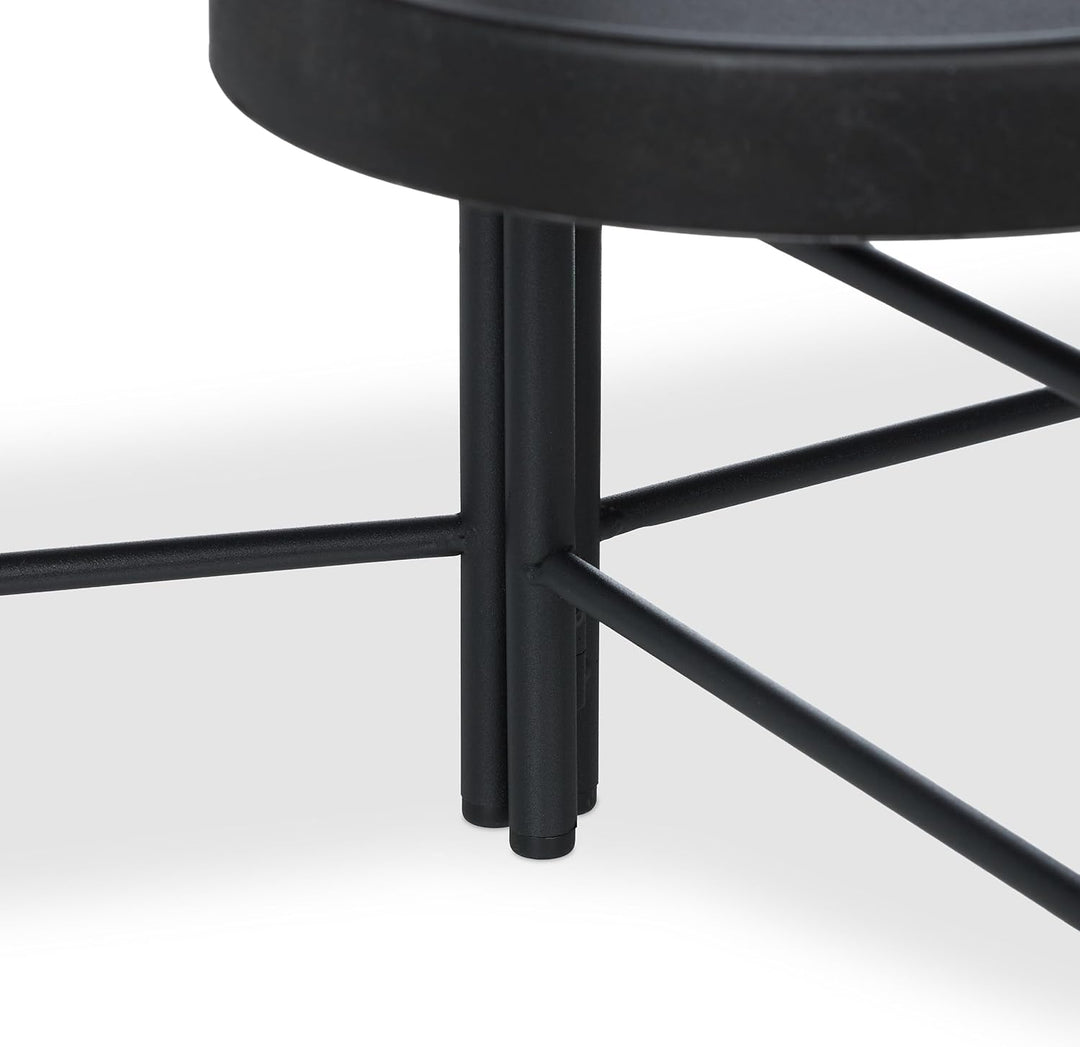 Relaxdays Blumenregal mit 3 runden Ablagen, für Blumen- & Pflanzentöpfe, Pflanzentreppe, HBT: 65 x 4