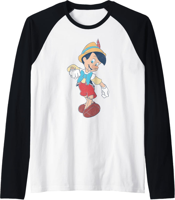 Disney Pinocchio Vintage Portrait Raglan