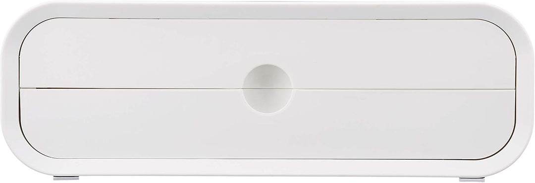 DeLock Monitorständer mit Zwei Schubladen weiss, 18325
