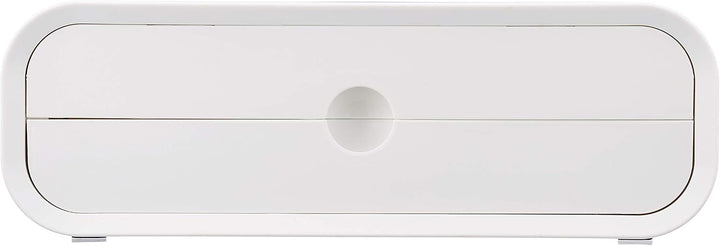 DeLock Monitorständer mit Zwei Schubladen weiss, 18325
