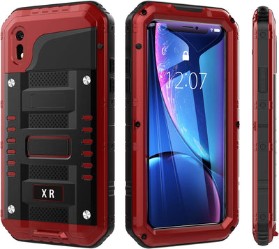 Beeasy Hülle Kompatibel mit iPhone XR, Wasserdicht Stossfest Outdoor Handy Case Militärstandard Schu