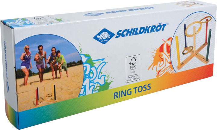 Schildkröt Ring Toss Ringwurfspiel, Set zum Zusammenschrauben aus zertifiziertem FSC Holz, 1 Wurfkre