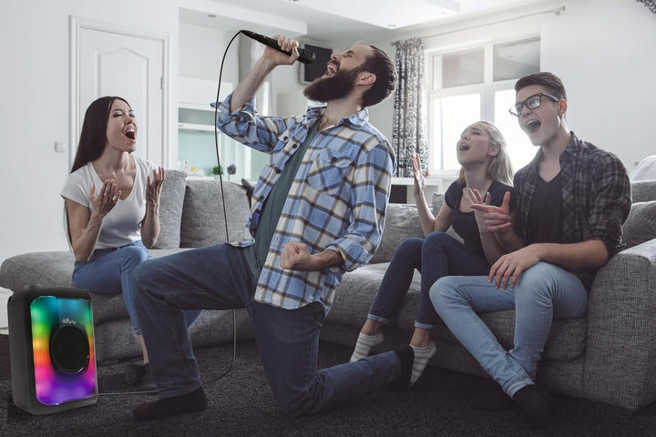 Lexibook, iParty®, Tragbarer Bluetooth®-Lautsprecher mit Mikrofon, Leistungsstarke Lautstärke, Mehrf