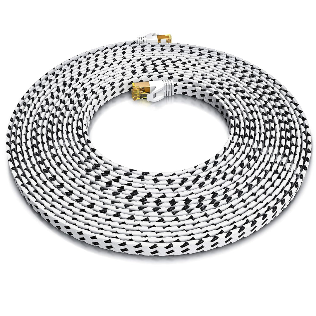 CSL - 20m CAT 7 Netzwerkkabel Flach und Dünn - Lan Kabel für 10 Gigabit High Speed, Internetkabel, F