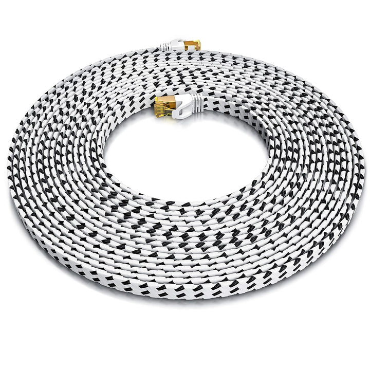 CSL - 20m CAT 7 Netzwerkkabel Flach und Dünn - Lan Kabel für 10 Gigabit High Speed, Internetkabel, F