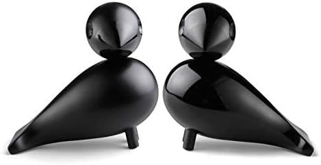 Kay Bojesen Unzertrennliche 1 Paar Figuren 9 cm Singvögel, schwarz Scharz, Scharz