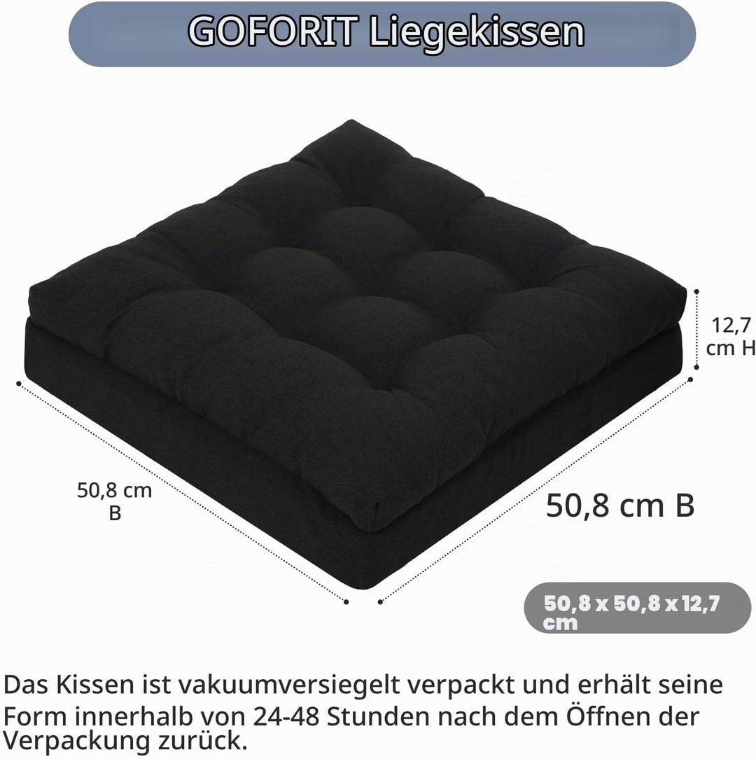 GOFORIT Sitzerhöhung für Ältere 50x50x12cm, Exklusives Zweilagiges Memory-Schaum Sitzkissen mit Star