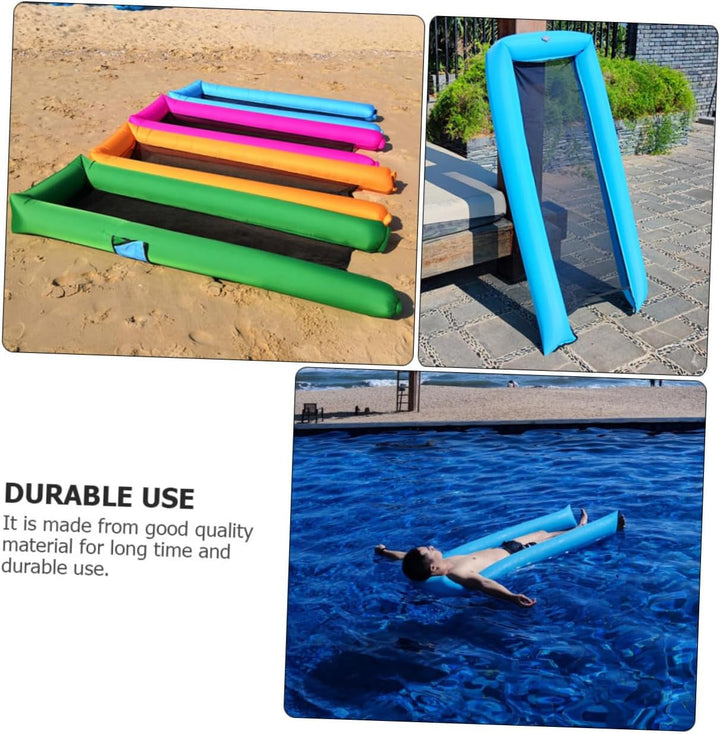 Toddmomy Aufblasbare Schwimmende Liegefläche Wasserhängematte für Pool und Strand Faltbare Luftmatra