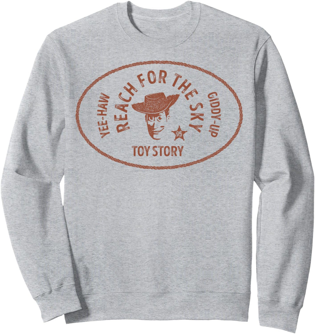 Disney Pixar Toy Story Woody Reach For The Sky Circle Text Sweatshirt