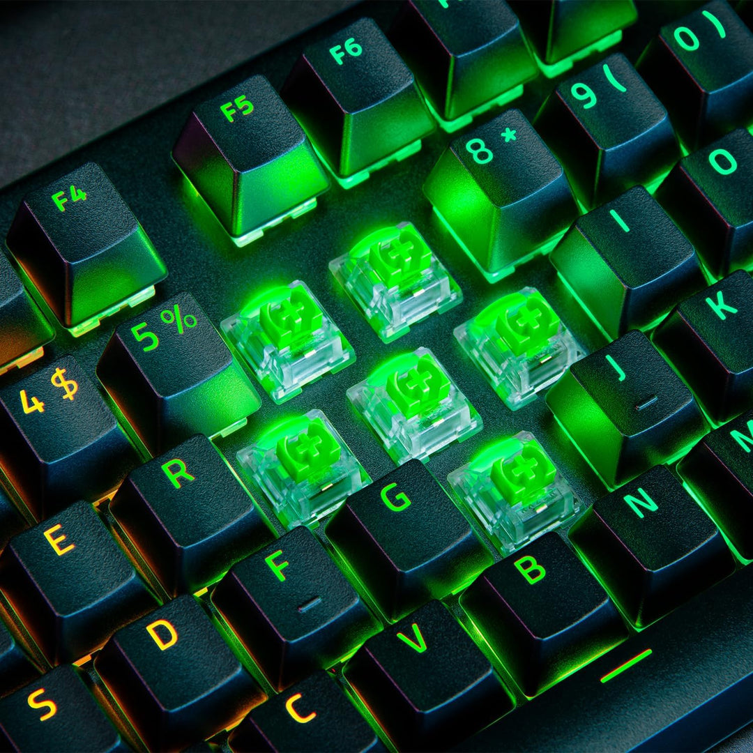 Razer BlackWidow V4 Pro - Mechanische Gaming-Tastatur Chroma RGB (grüne mechanische Switches, Befehl