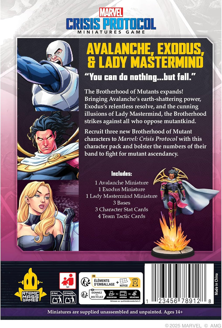 Atomic Mass Games, Marvel: Crisis Protocol – Avalanche, Exodus &amp; Lady Mastermind, Character-Expansio