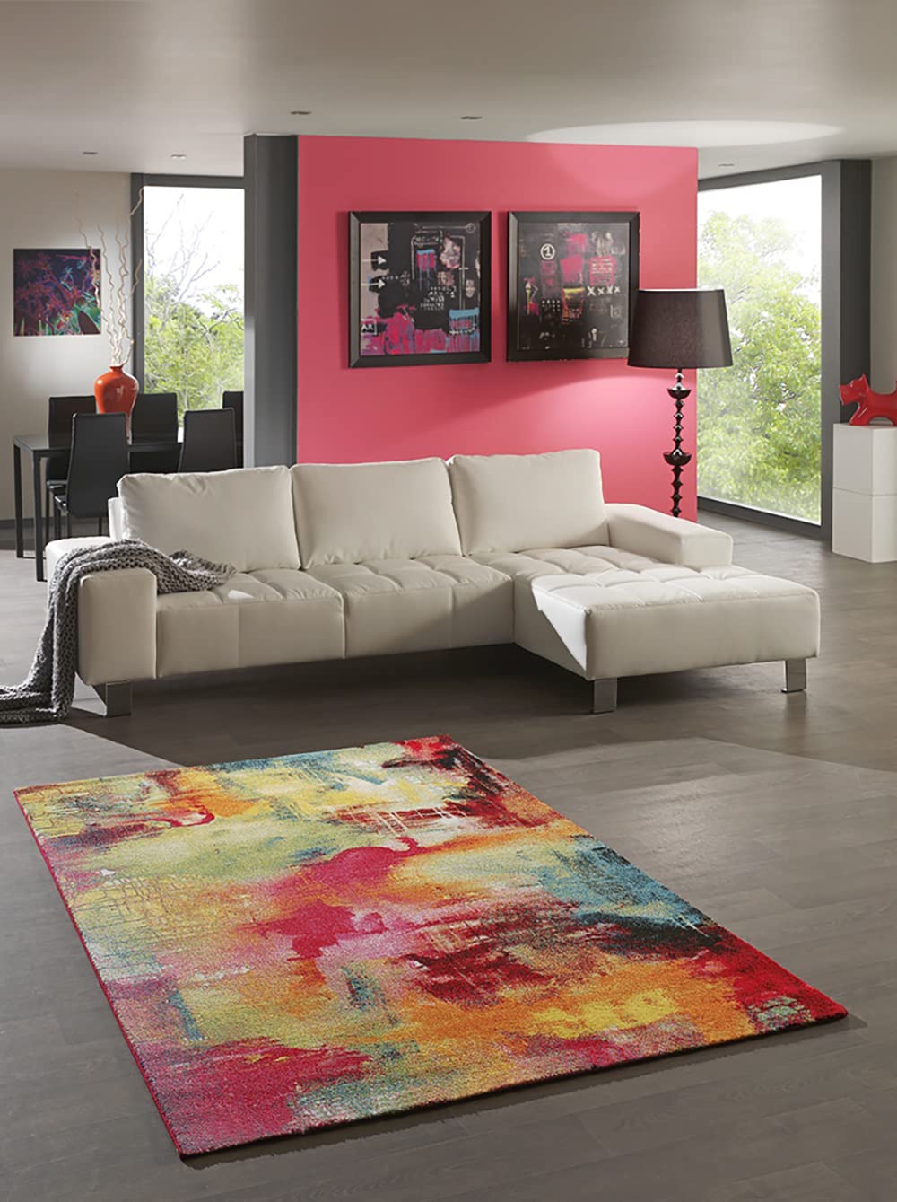 the carpet Monde Moderner Designer Wohnzimmer Teppich, Weicher Kurzflor, Blickfang, Farbenfroh, Abst