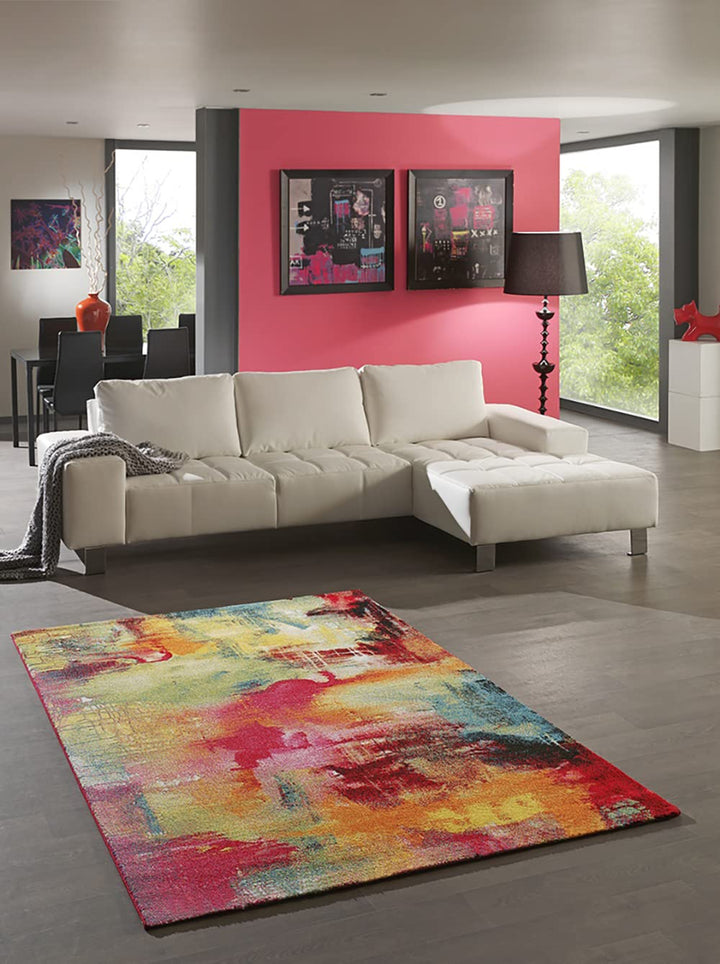 the carpet Monde Moderner Designer Wohnzimmer Teppich, Weicher Kurzflor, Blickfang, Farbenfroh, Abst