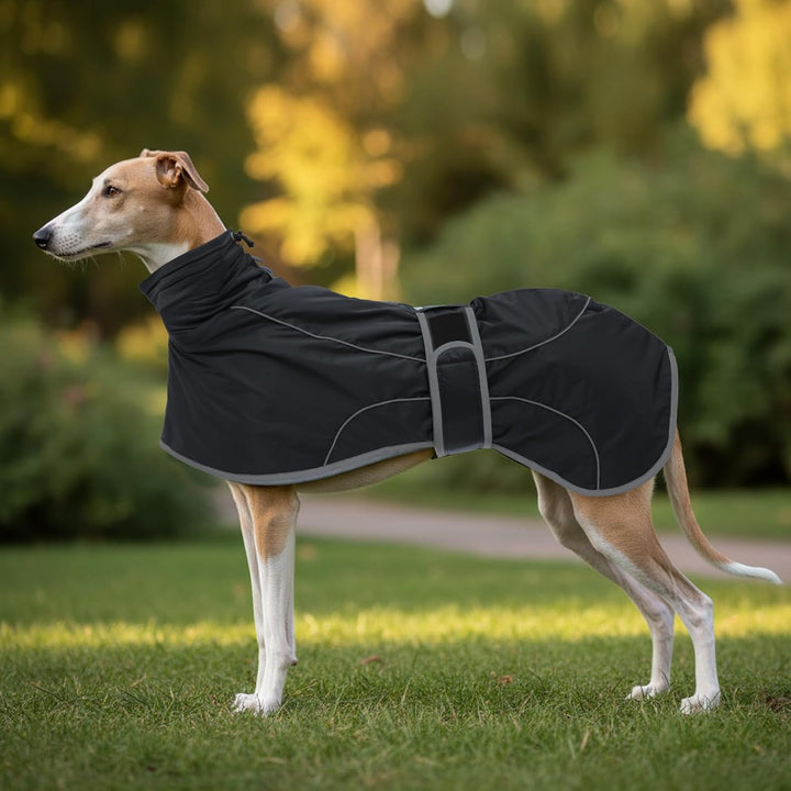 Geyecete-Wasserdicht Windhunde Mantel Fleece Whippet Pullover Winterjacke,Verstellbaren Reflektieren