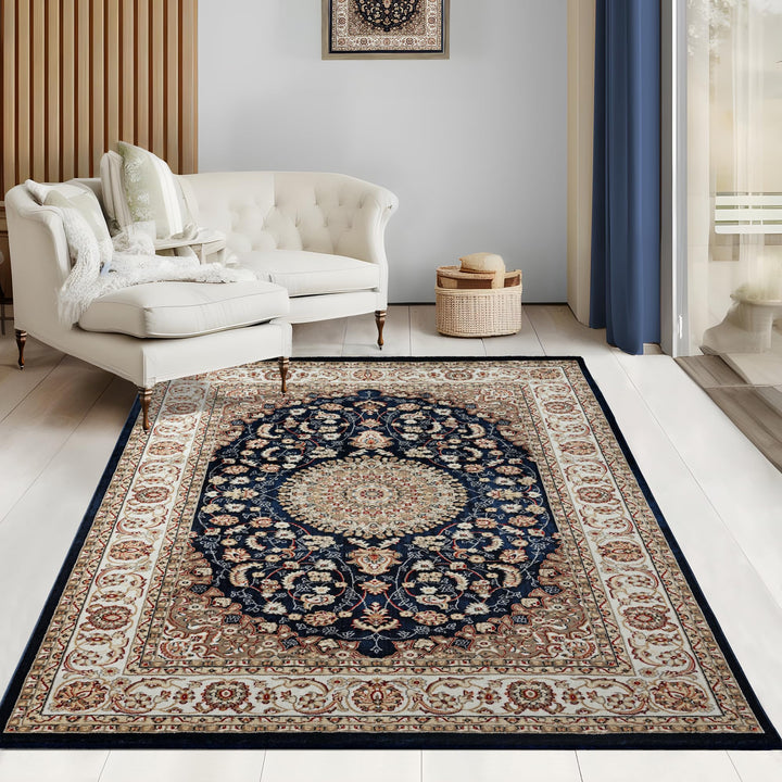 the carpet Elegant orientalischer Teppich Wohnzimmer, weicher & pflegeleichter Kurzflor Wohnzimmerte