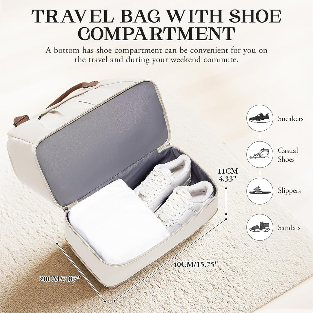 SEAFEW Reisetasche 24L, 40x30x20 Ryanair Handgepäck Tasche für Flugzeug Weekender Sporttasche Damen