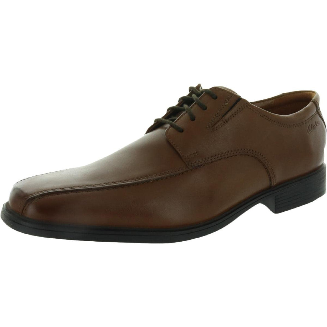 Clarks Herren Stafford Park5_Derby 42 EU Dunkelbraunes Leder, 42 EU Dunkelbraunes Leder