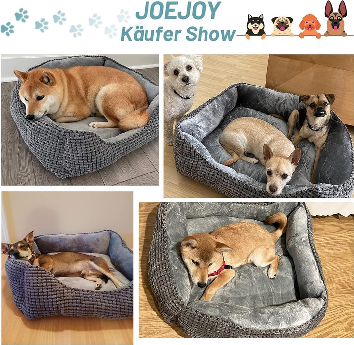 JOEJOY Hundebett Mittelgrosse Hunde, Hundekorb Flauschig, Hundebett Waschbar, Plüsch Hundebetten, ru