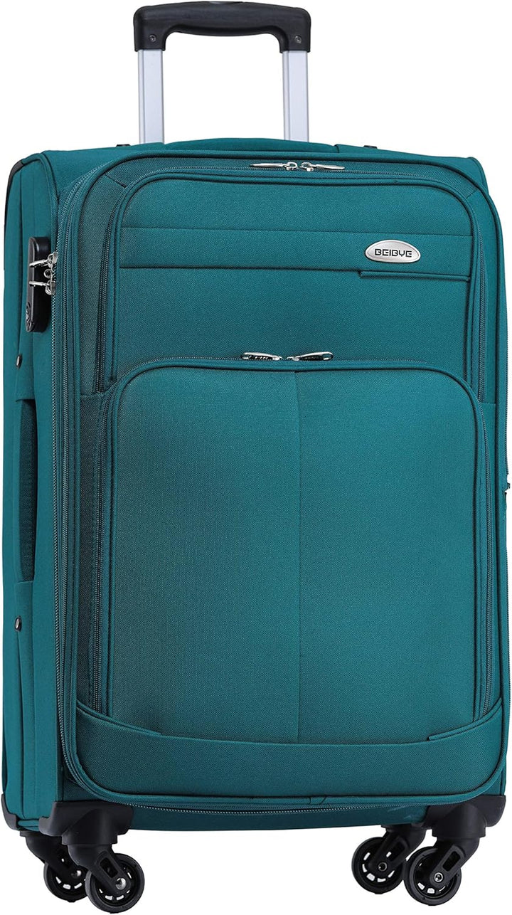 BEIBYE 4 Rollen Reisekoffer 3tlg.Stoffkoffer Handgepäck Kindergepäck Gepäck Koffer Trolley Set-XL-L-