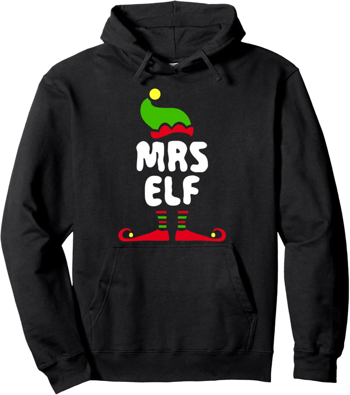 Mrs Elf T-Shirt Passendes Weihnachtself Shirt Pullover Hoodie