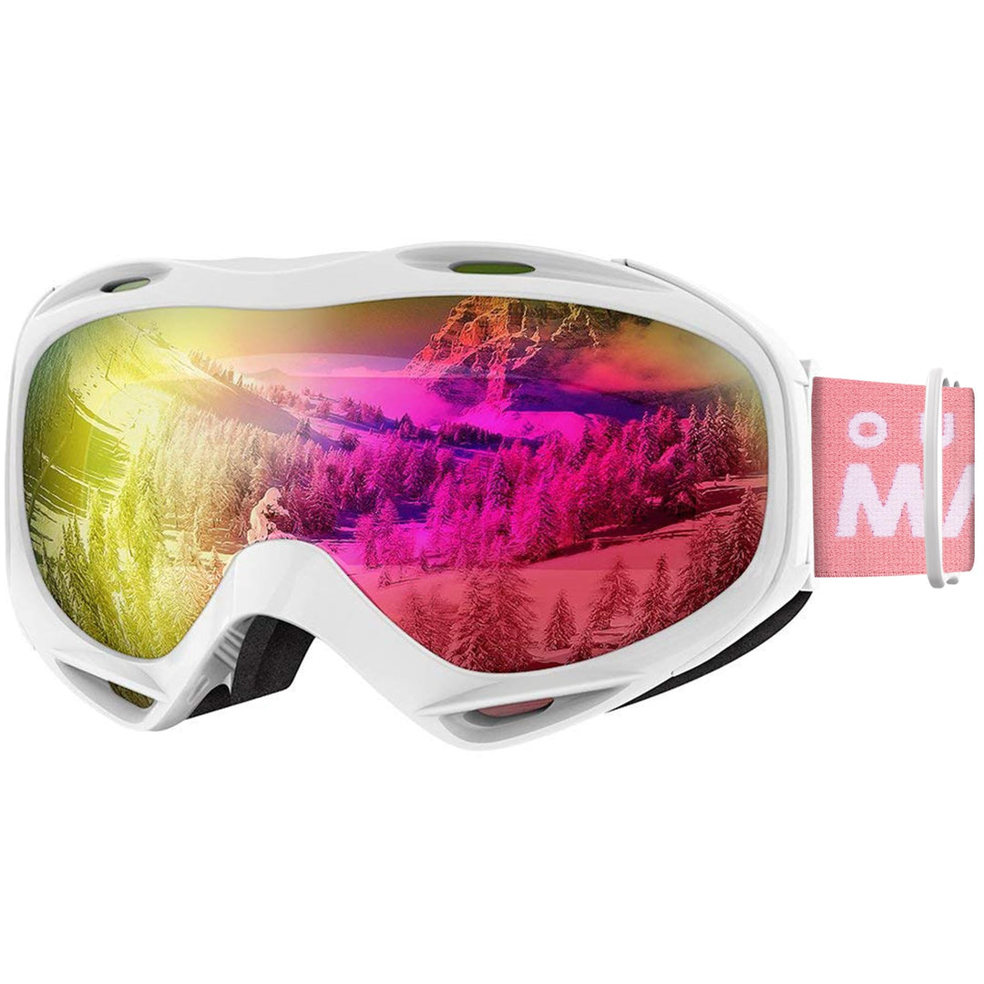 OutdoorMaster Unisex Skibrille OTG für Damen und Herren, Snowboard Brille Schneebrille 100% UV-Schut