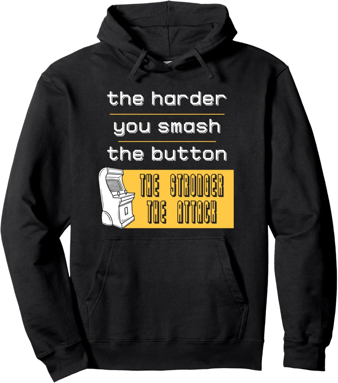 Gamer Logic - Je härter du die Taste drückst, desto stärker Pullover Hoodie