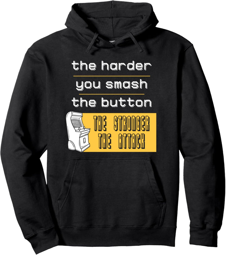 Gamer Logic - Je härter du die Taste drückst, desto stärker Pullover Hoodie