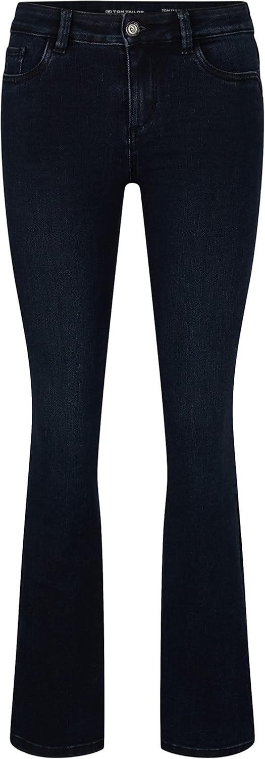 TOM TAILOR Damen Alexa Bootcut Jeans 26W / 32L 10173 - Dark Stone Blue Black Denim, 26W / 32L 10173