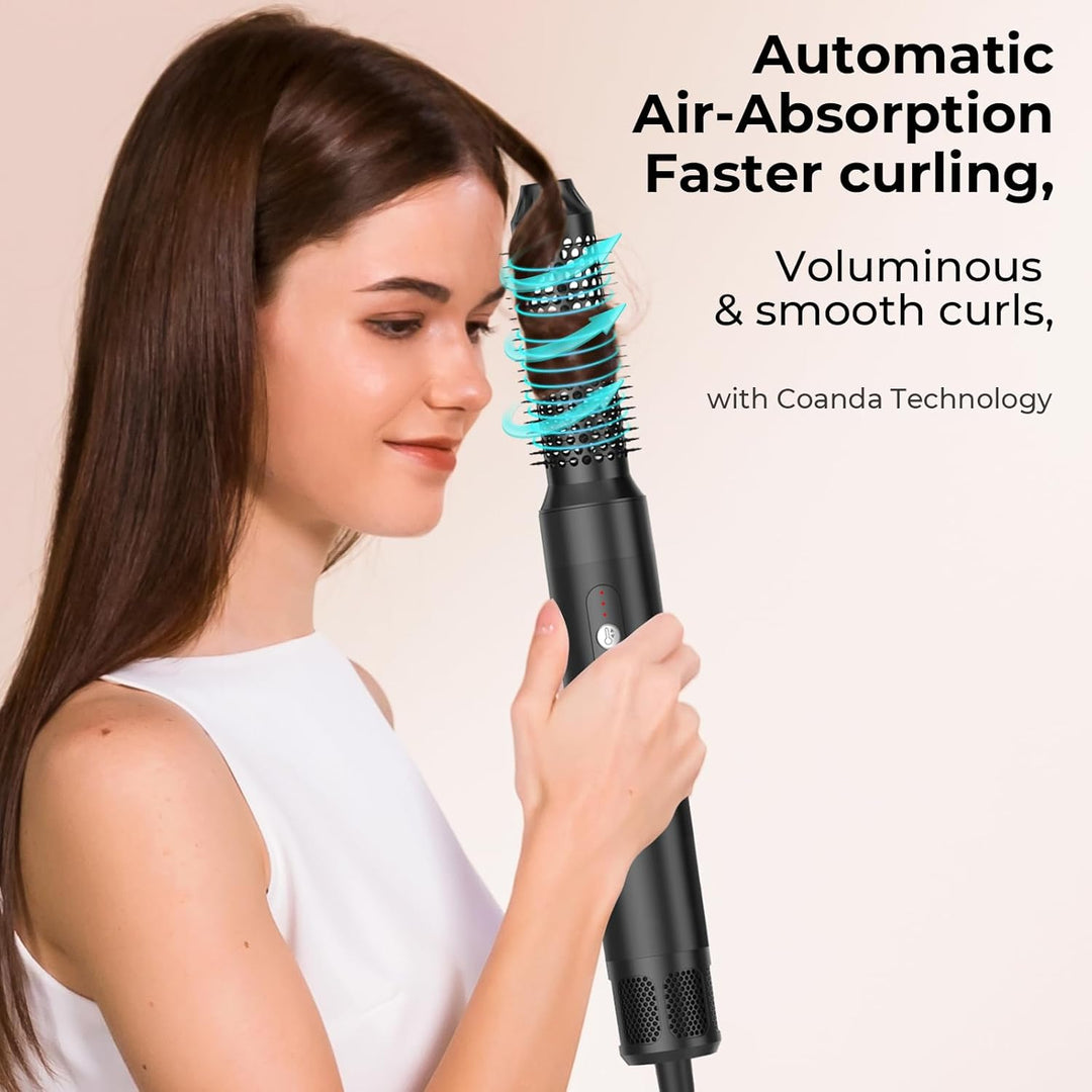Air Styler 7 In 1, 110000 U/Min Hochtouriger Motor Haartrockner Warmluftbürste Set Mit 7 Aufsätze, T