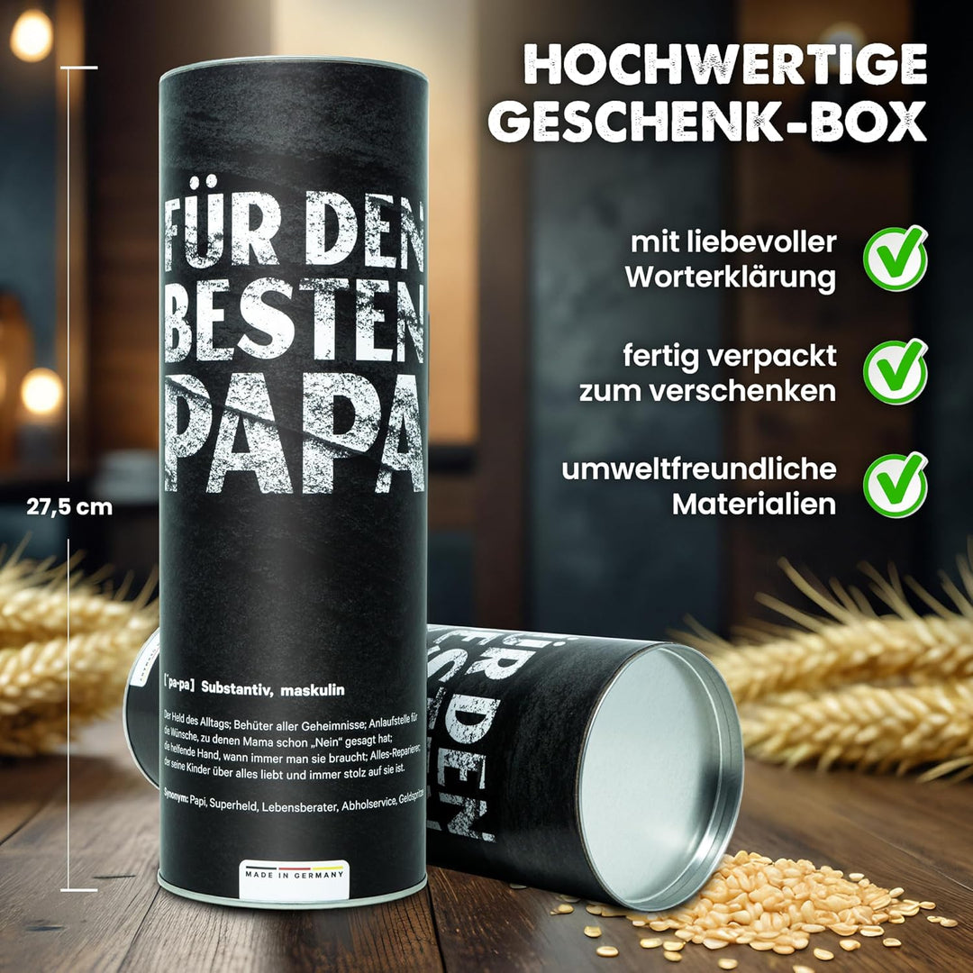 getbrave Weizenglas | Bester Papa der Welt (0,5l) in Geschenkbox | Das Geschenk zum Vatertag | Weihn
