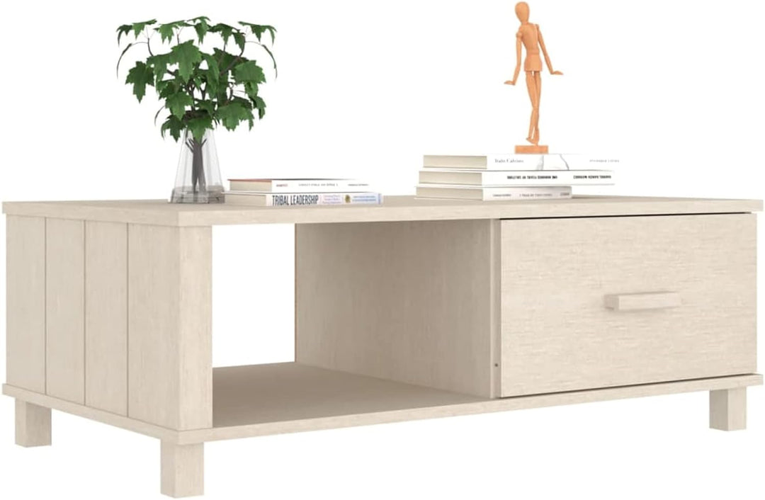 Gecheer Couchtisch mit Schublade Beistelltisch Wohnzimmertisch Kaffeetisch Sofatisch Teetisch Massiv
