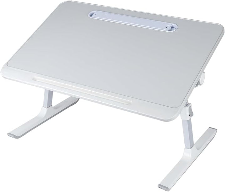Betttisch Klappbar, Laptoptisch, Einstellbare Höhe, mit Buchständer, Schublade, Lap Stopper, Tablet
