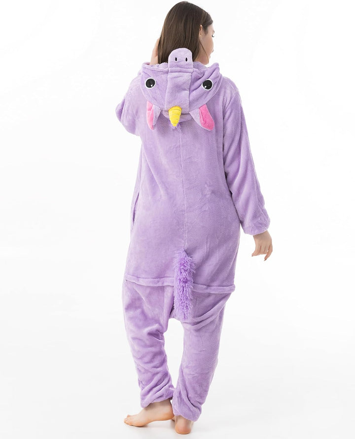 Katara Flauschige Einhorn Kostüme Onesies Kigurumis für 145-185cm Körpergrösse (Erwachesene, Damen,